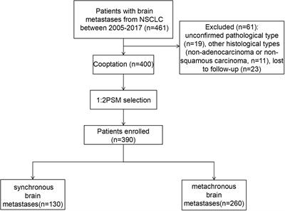 Clinicopathological characteristics and prognosis of synchronous brain metastases from non-small cell lung cancer compared with metachronous brain metastases